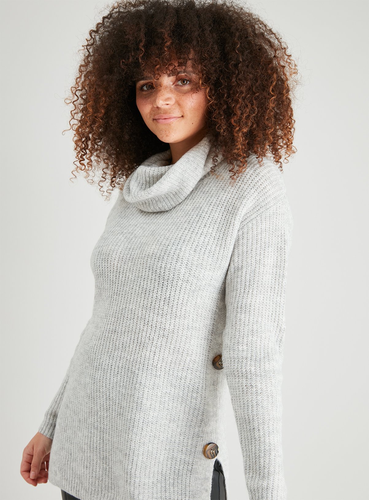 longline grey jumper