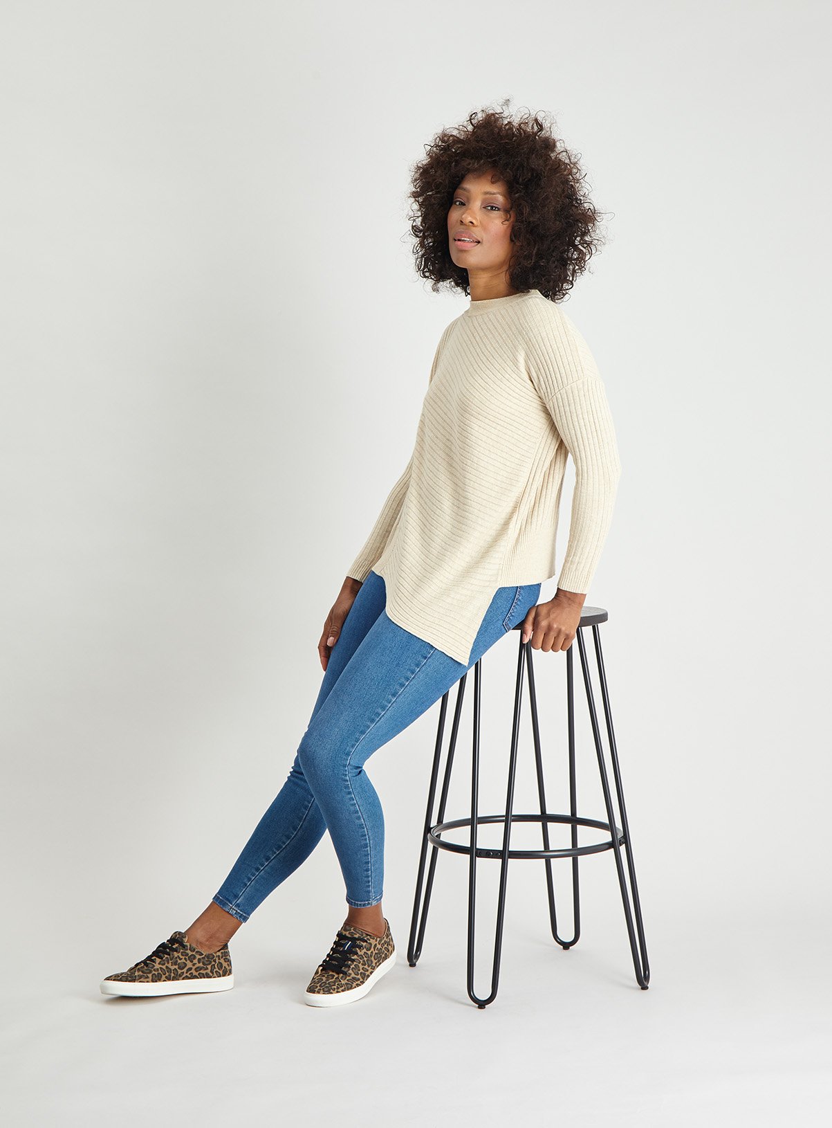 Oatmeal Asymmetric Hem Jumper Review