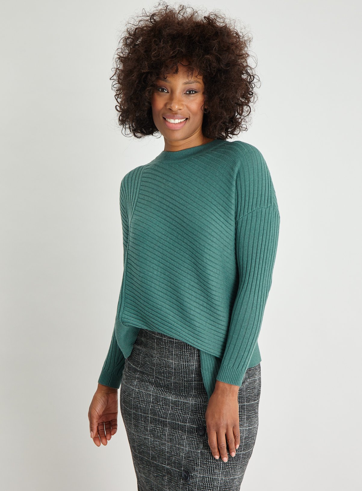 Green Asymmetric Hem Jumper Review