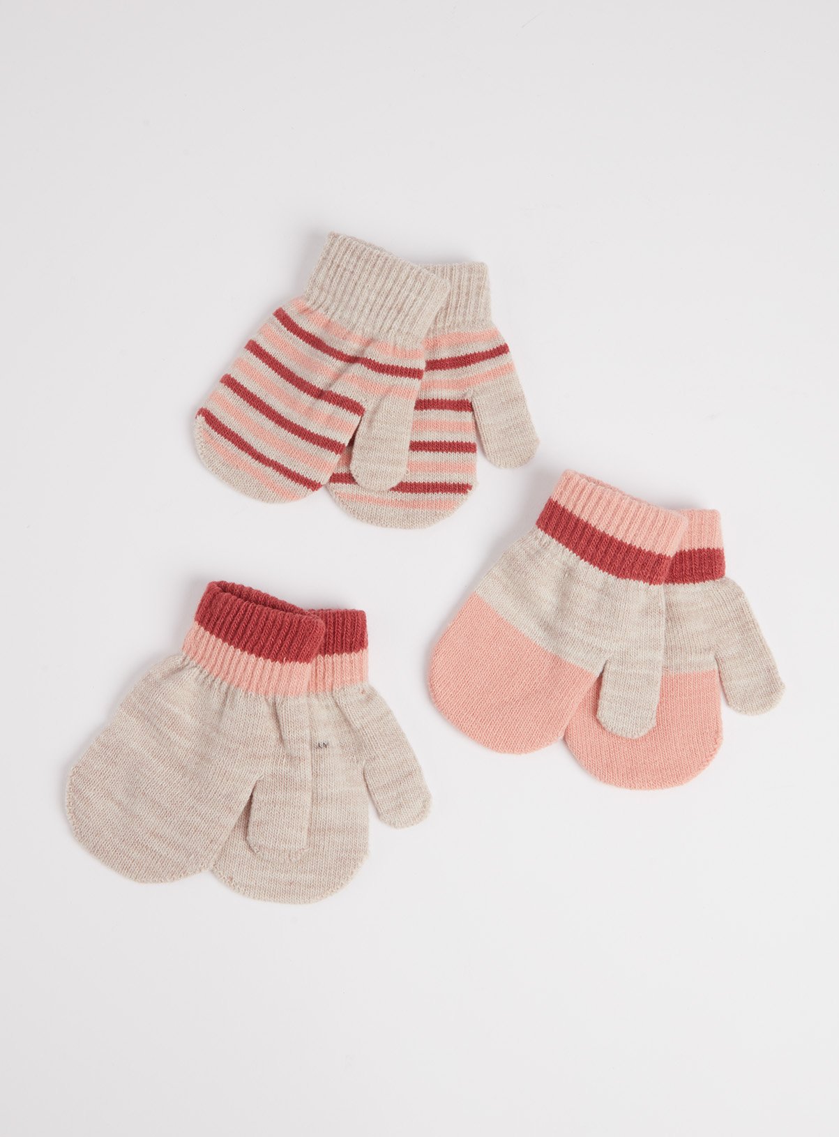 Oatmeal, Stripe Mittens 3 Pack Review