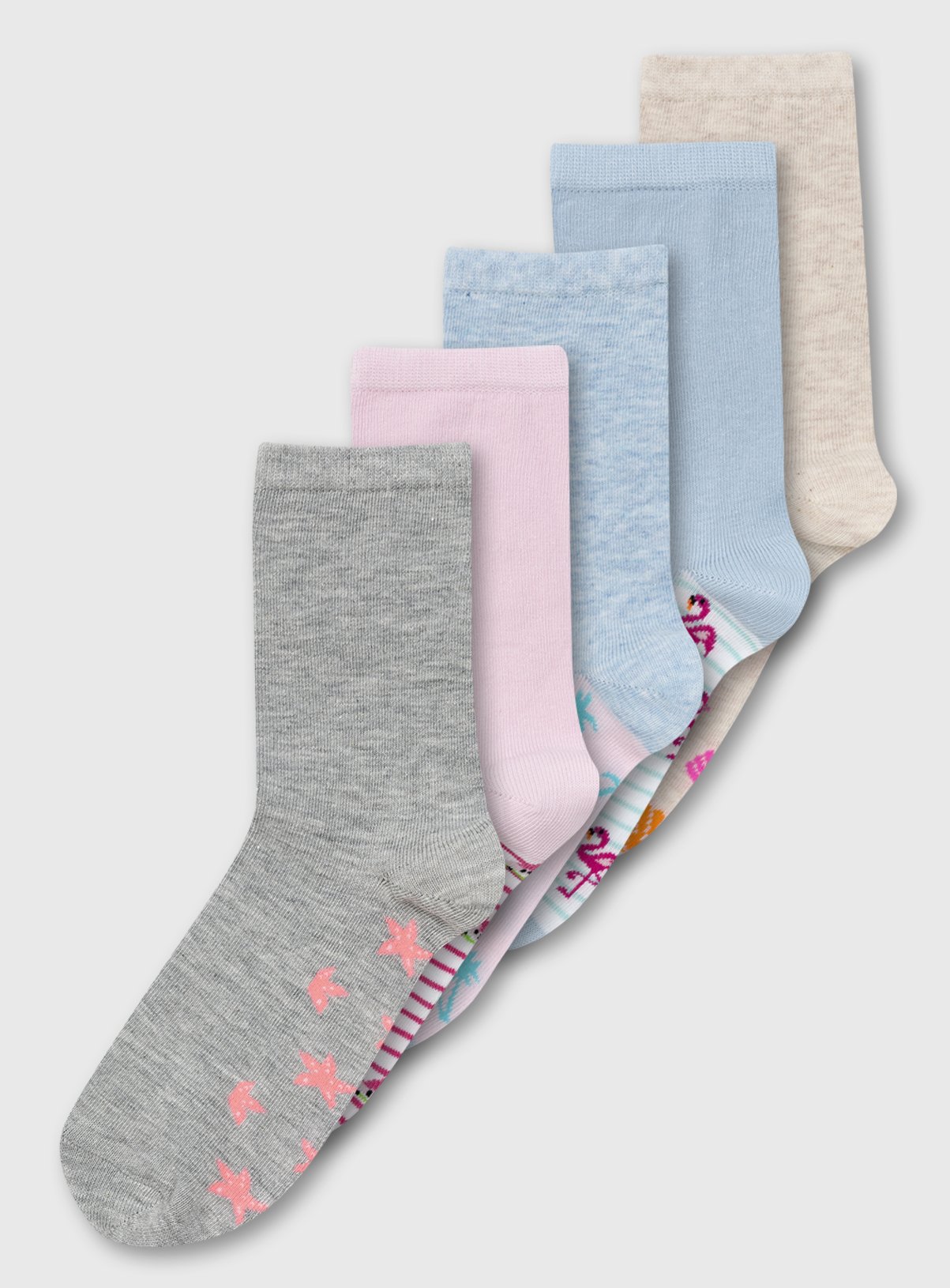 Pastel Beach Theme Footbed Ankle Sock 5 Pack Review