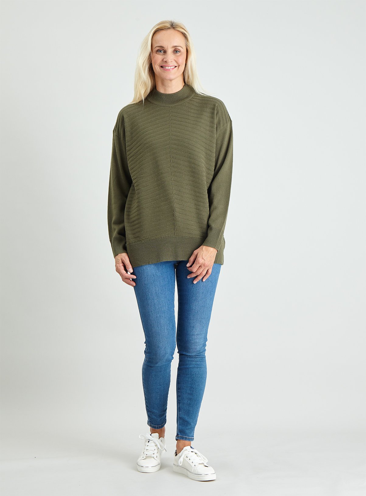 Khaki Soft Touch Longline Rib Jumper Review