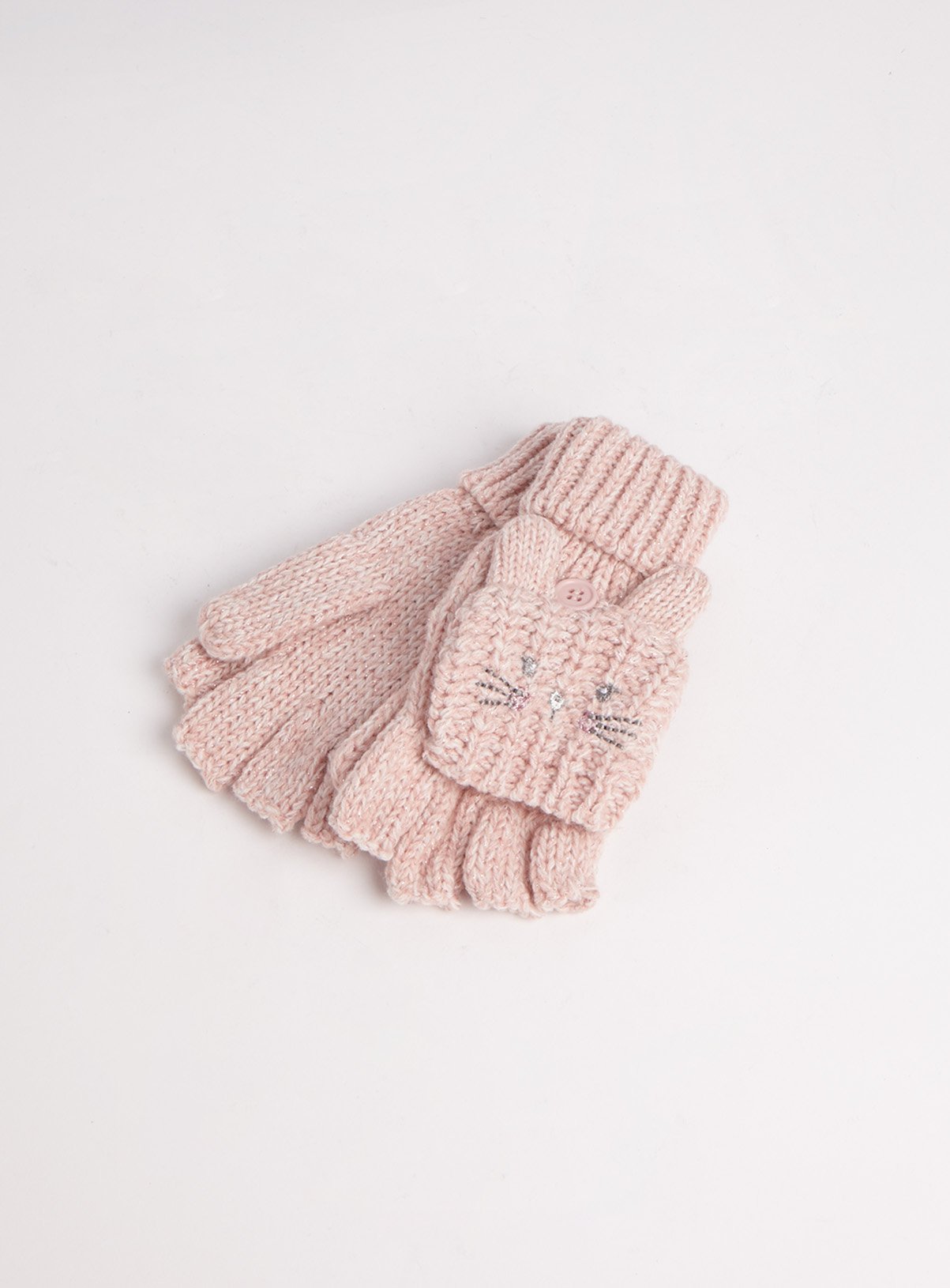 Pink Knitted Bunny Flip-Over Mittens Review