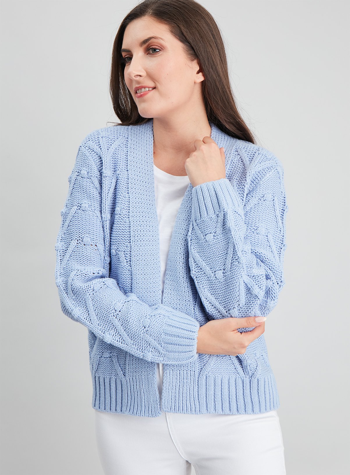 bobble stitch cardigan