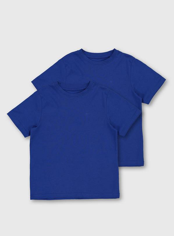 Blue Crew Neck T-Shirt 2 Pack - 3 years