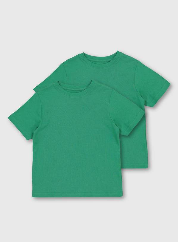Green Crew Neck T-Shirt 2 Pack - 4 years