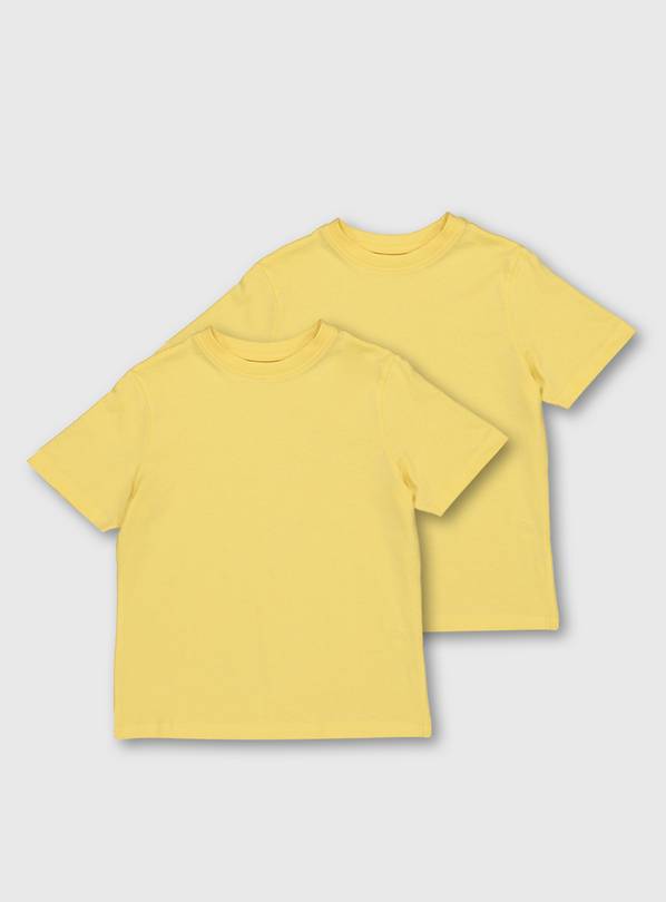 Yellow Crew Neck T-Shirt 2 Pack - 7 years