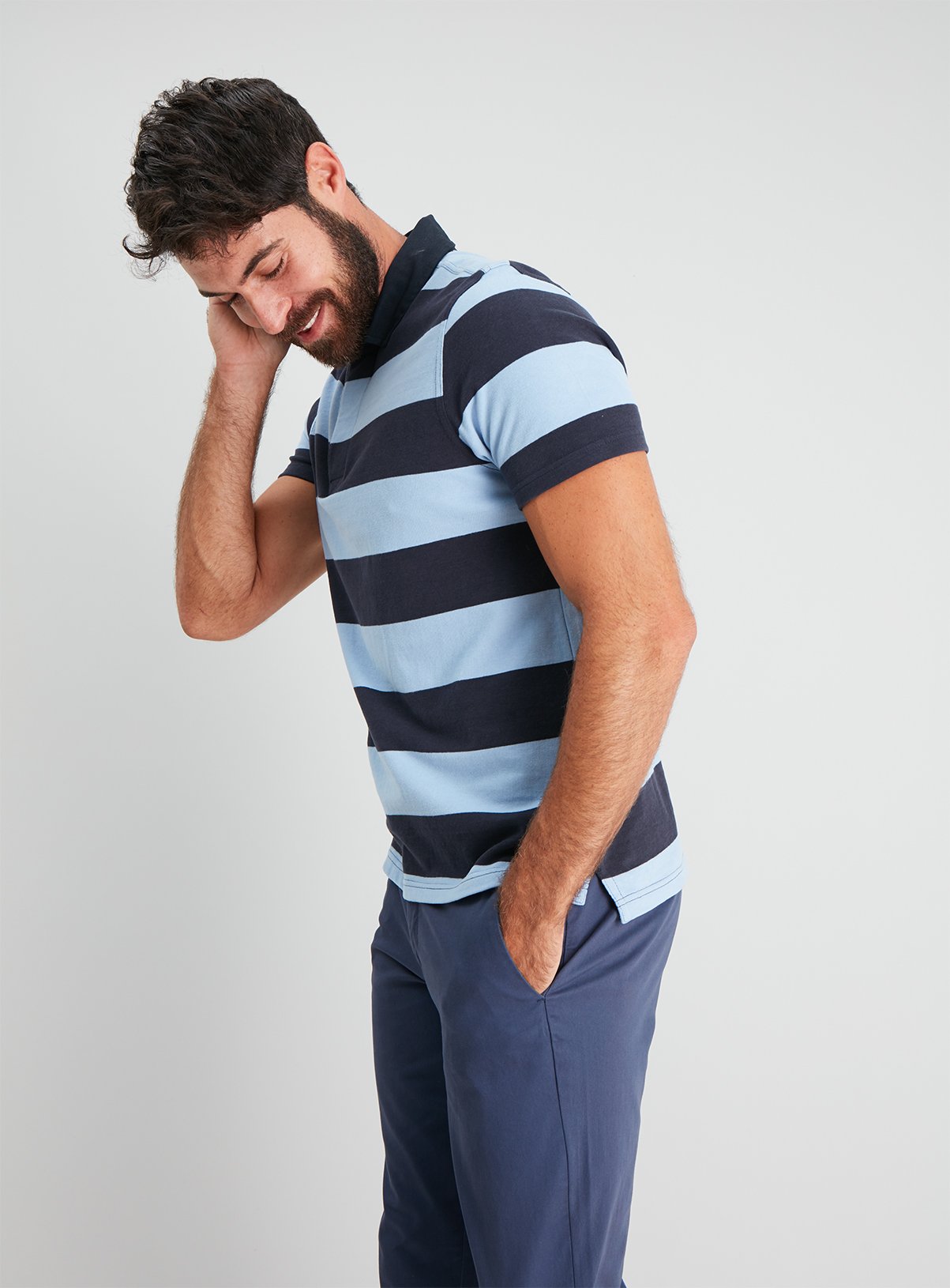 Navy & Blue Stripe Rugby Shirt Review