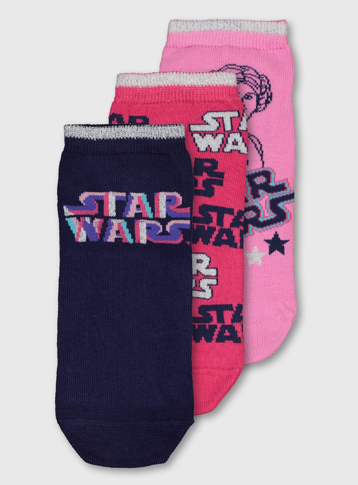 Star Wars Navy & Pink Trainer Sock 3 Pack Review