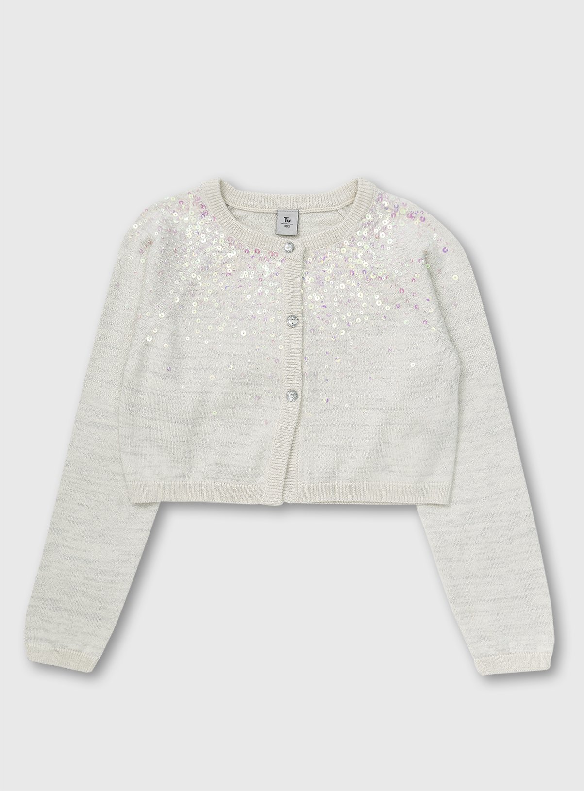 White Glitter Yoke Long Sleeve Bolero Review