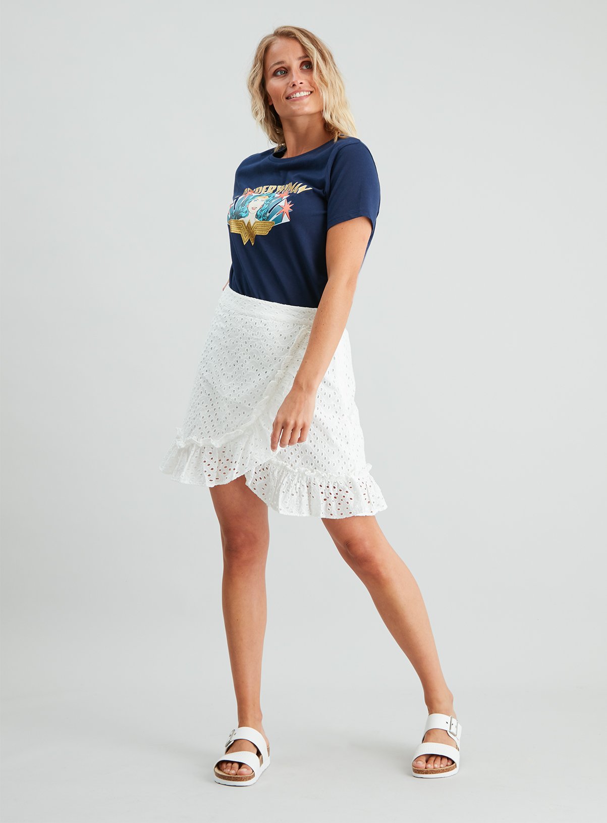 White Broderie Anglaise Frill Skirt Review