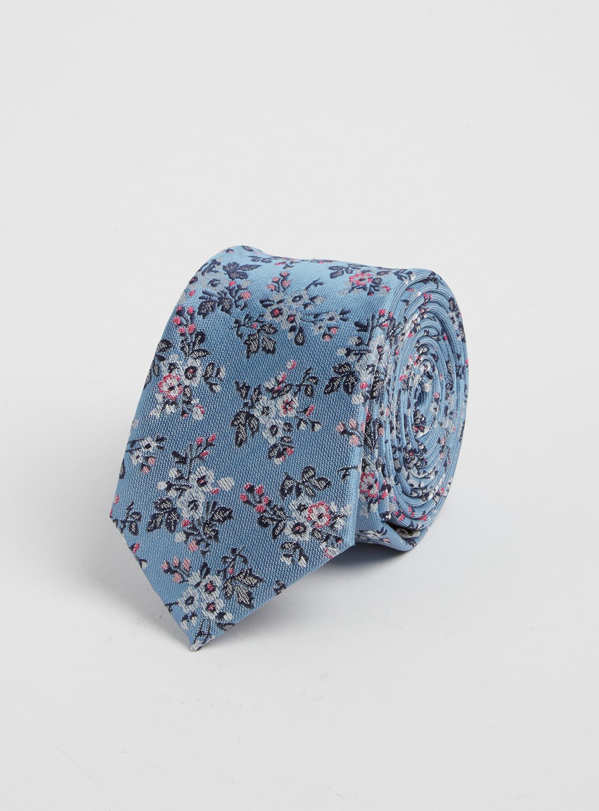 Blue Vintage Floral Print Tie Review