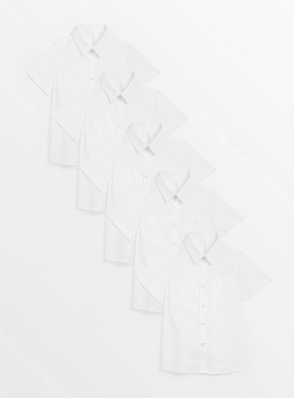 5 Pack White Short Sleeve Shirts 9 years