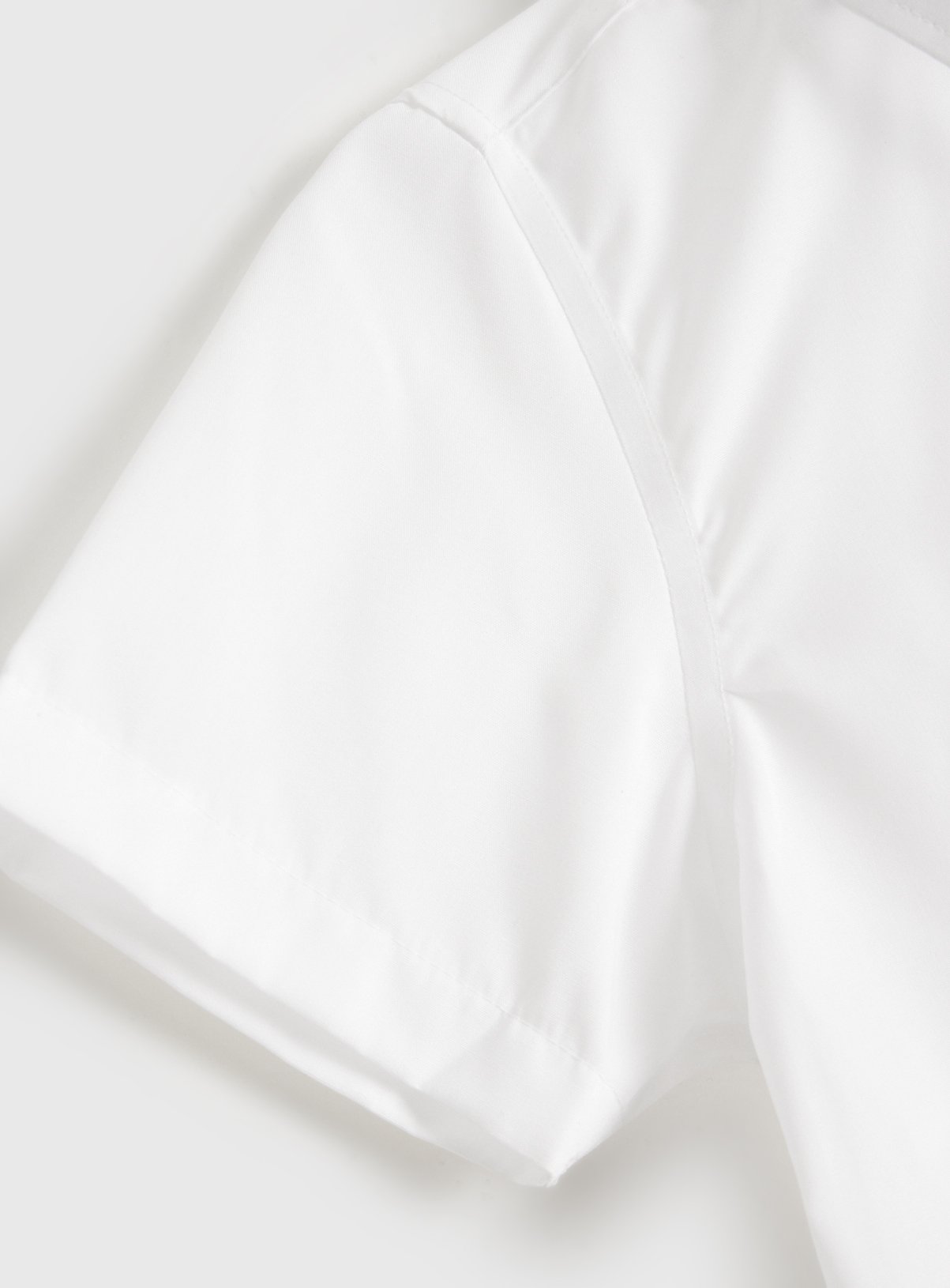 White Polyester Cotton Short Sleeve Standard Collar Shirts 5 Pack 8 years - Image 6 thumbnail