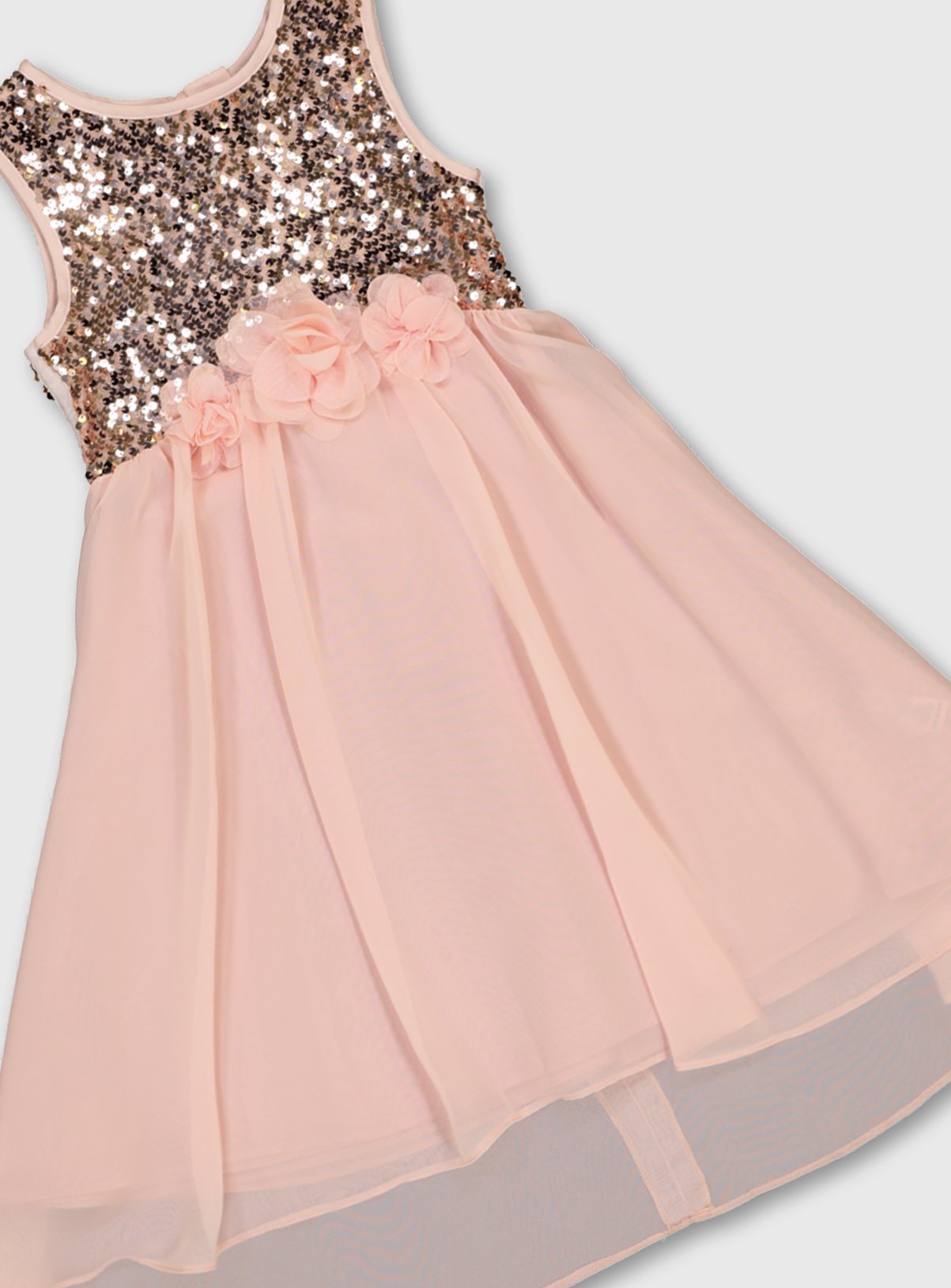 Pink Sequin Bodice Occasion Dress Review