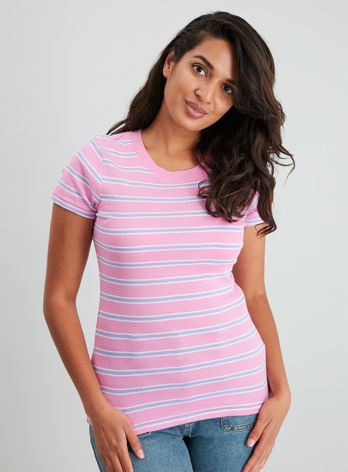 Pink Stripe Crew Neck T-Shirt Review