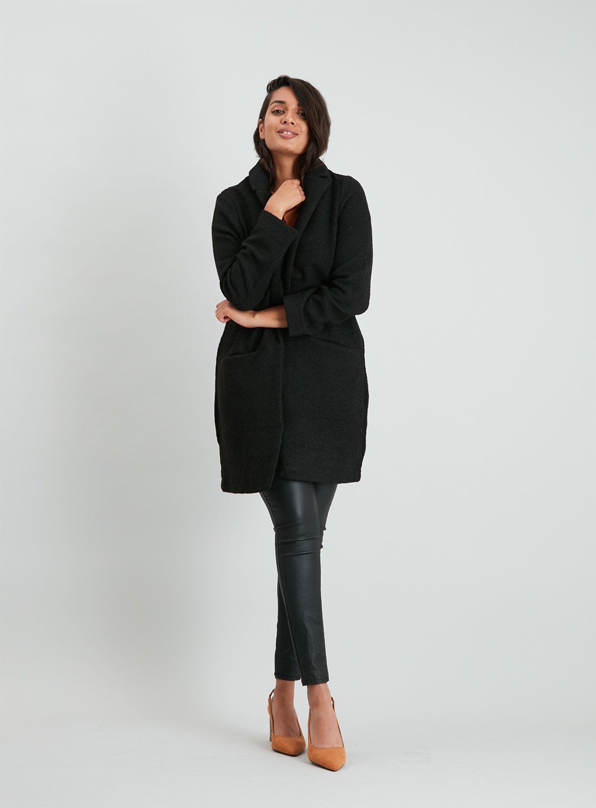 Black Revere Collar Longline Jacket Review