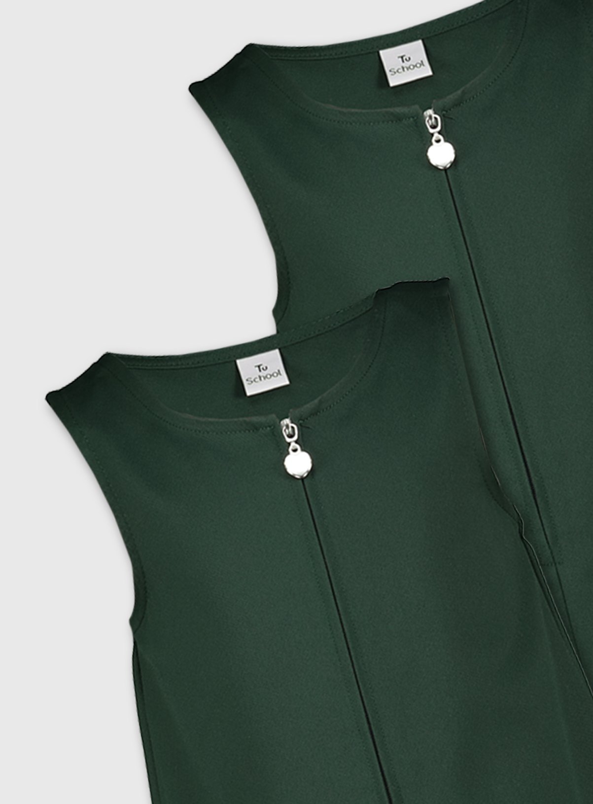 Green Zip Front Pleated Pinafore 2 Pack Review