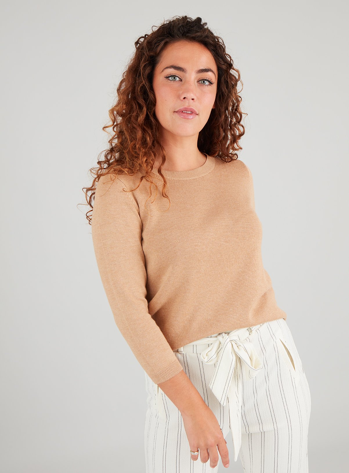 Tan Scallop Trim Jumper Review