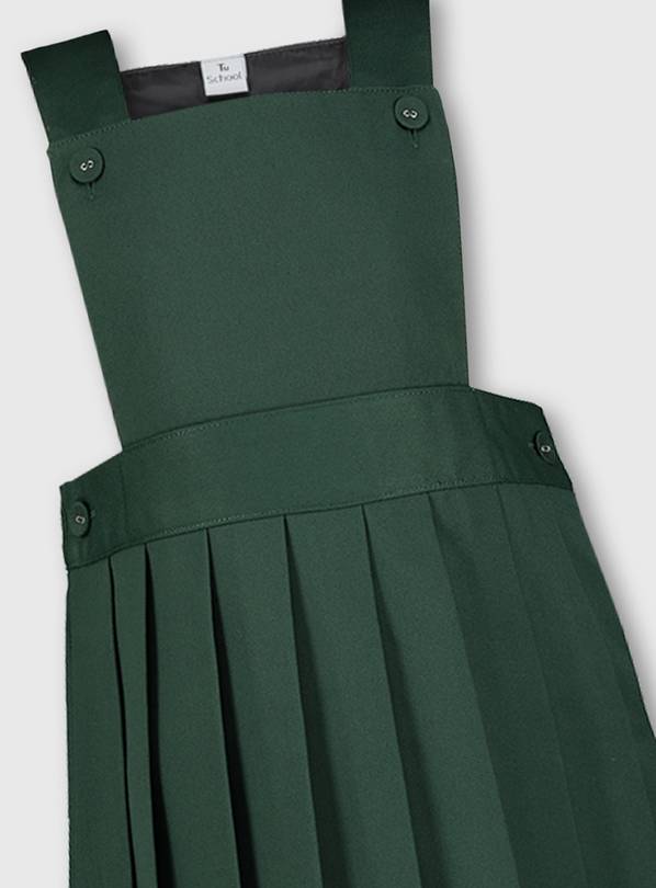 Girls green shop school pinafore