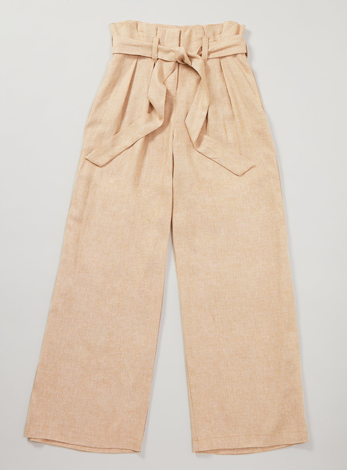 Graduate Fashion Week Tan Wide Leg Trousers With Linen Review