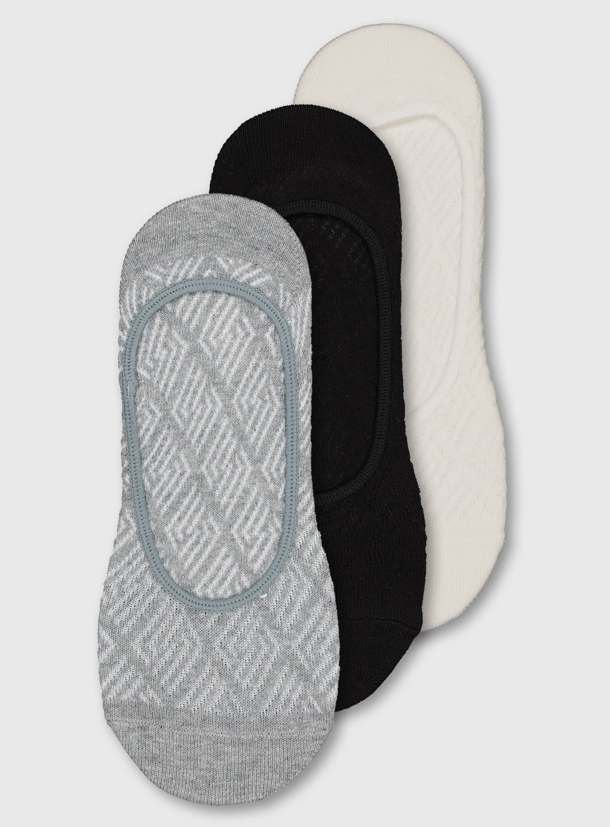 Grey, Black & White Textured Footsie 3 Pack Review