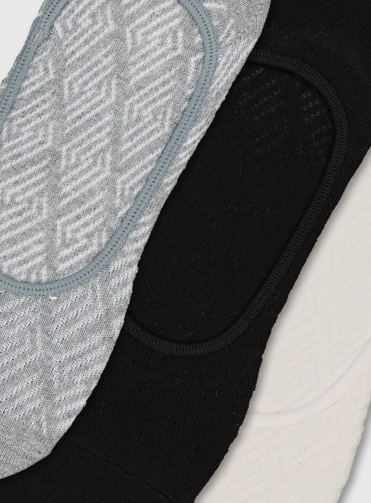 Grey, Black & White Textured Footsie 3 Pack Review