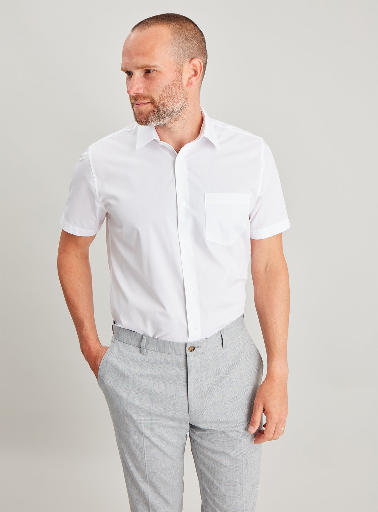 White Easy Iron Regular Fit Short Sleeve Shirt Review