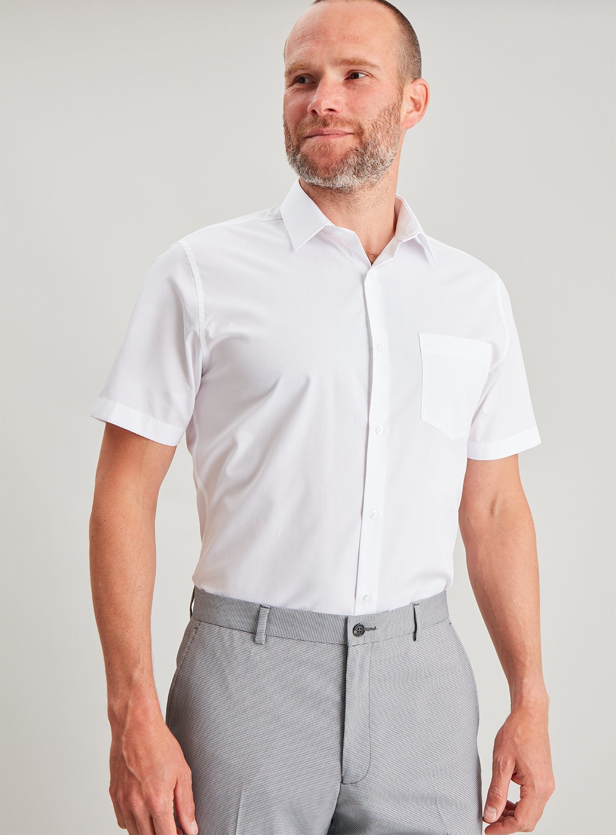 White Easy Iron Slim Fit Short Sleeve Shirt Review