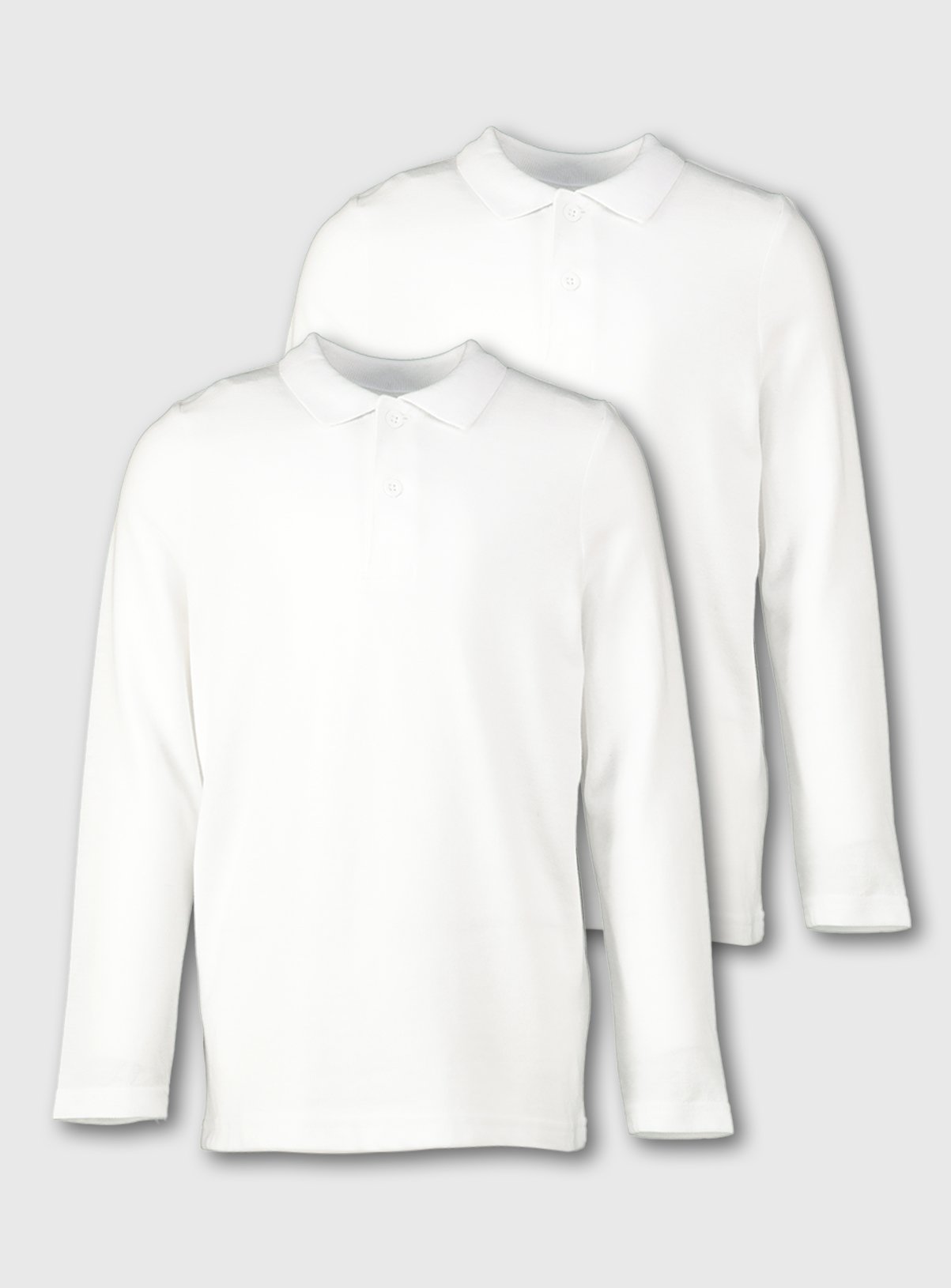 white polo long sleeve button up