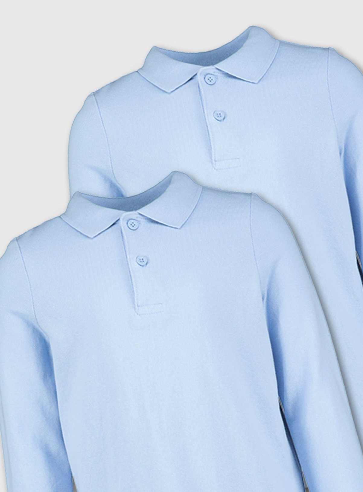 Blue Unisex Long Sleeve Polo Shirt 2 Pack Review