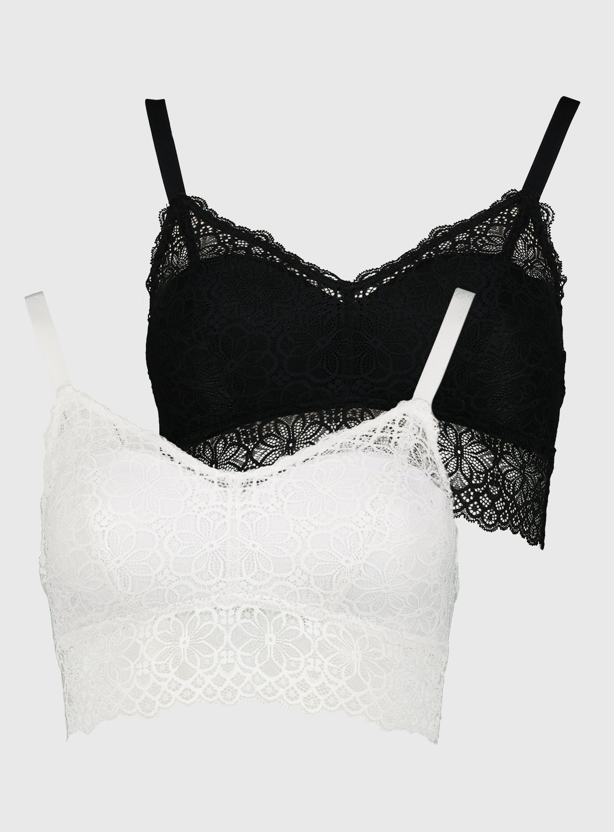 Black & White Recycled Lace Bralette 2 Pack Review