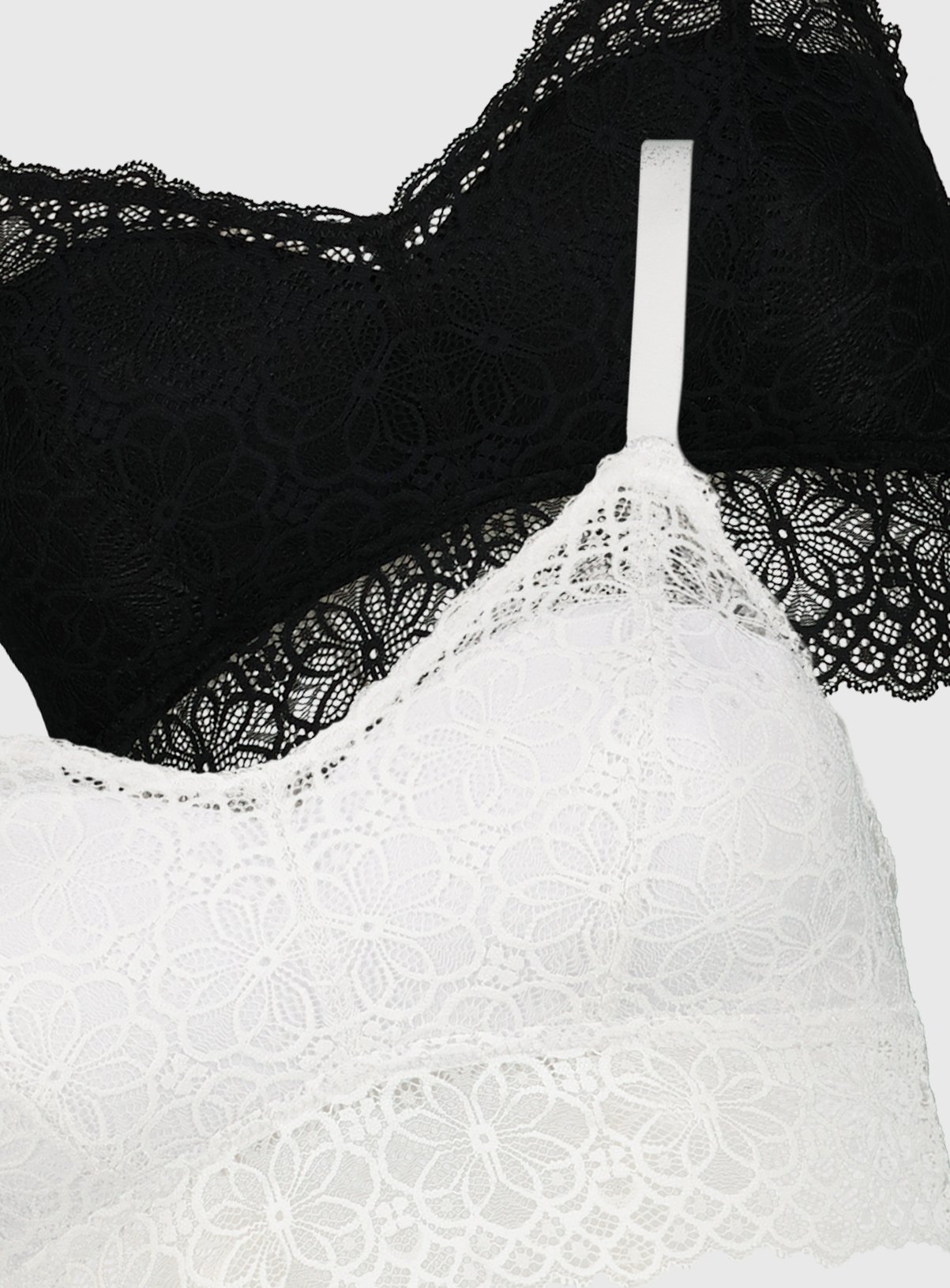 Black & White Recycled Lace Bralette 2 Pack Review