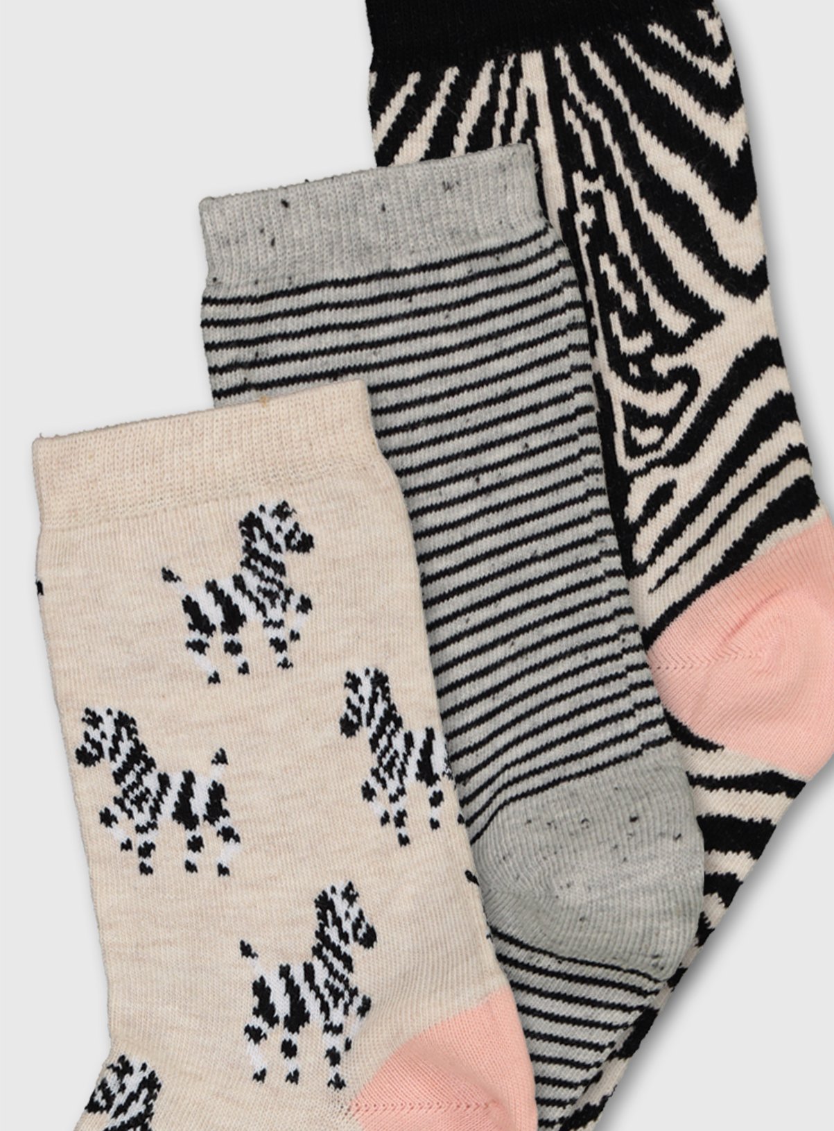 Zebra Print Ankle Socks 3 Pack Review