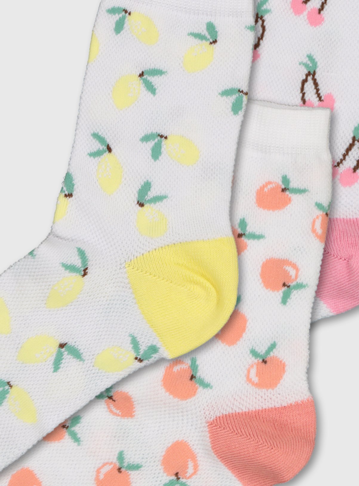 White Fruit Print Ankle Socks 3 Pack Review