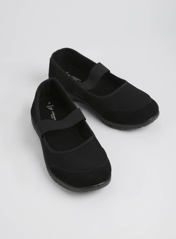 Sole Comfort Black Ballerina Shoes - 6