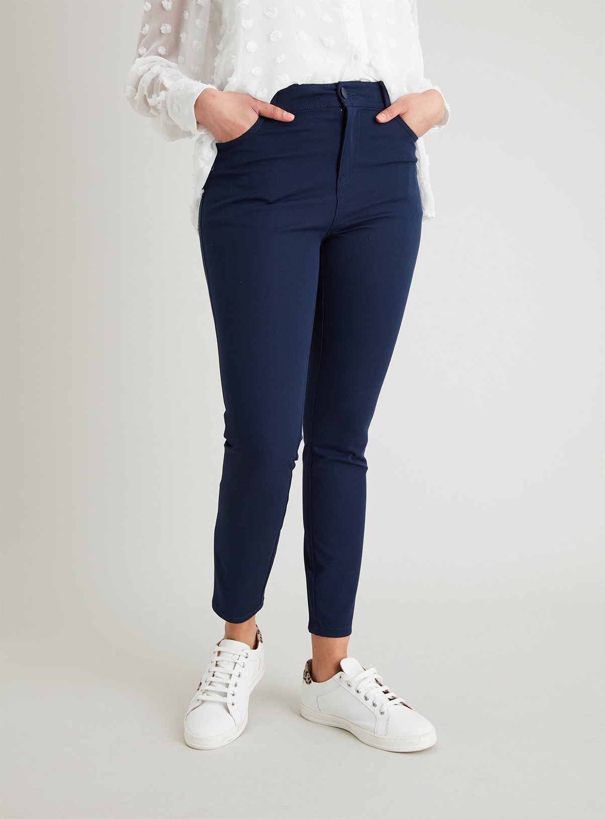 ladies navy treggings