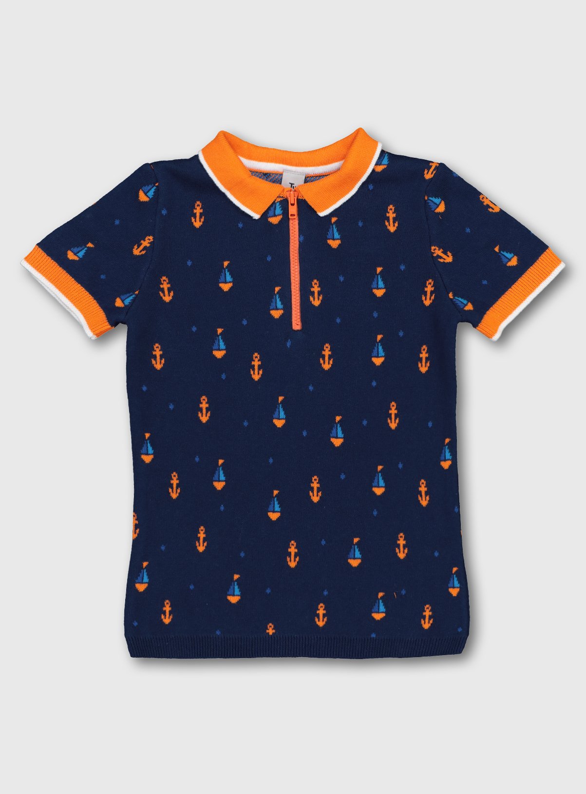 Graduate Fashion Week Unisex Navy Knitted Anchor Polo Review