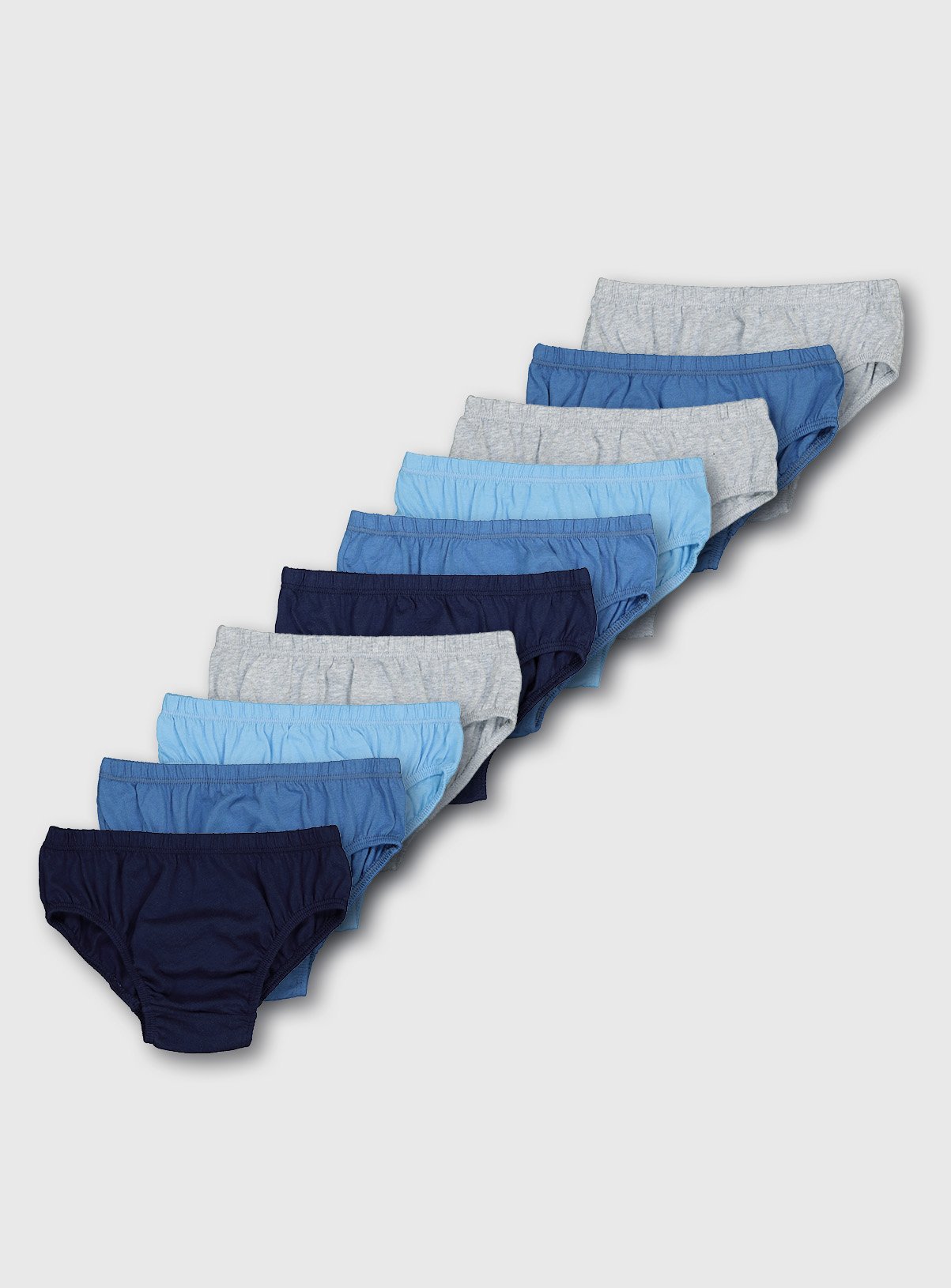 Grey & Blue Assorted Briefs 10 Pack Review