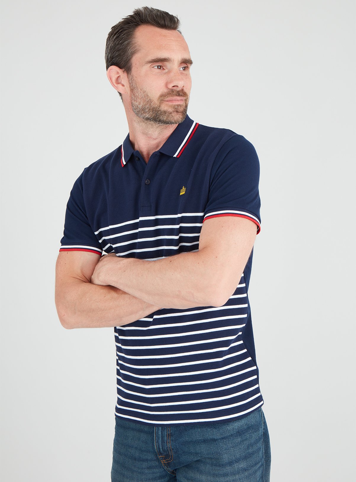 Navy & White Stripe Polo Shirt Review