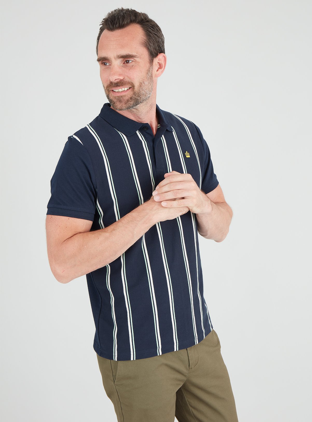 Navy Vertical Stripe Polo Shirt Review