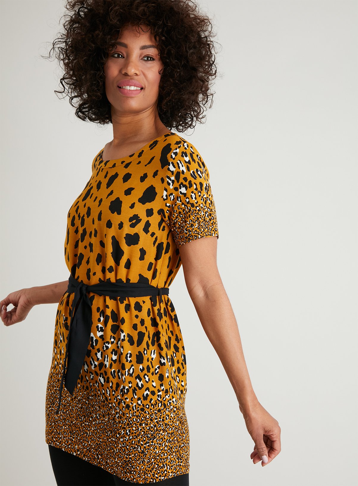 Ochre Animal Print Belted Tunic Review