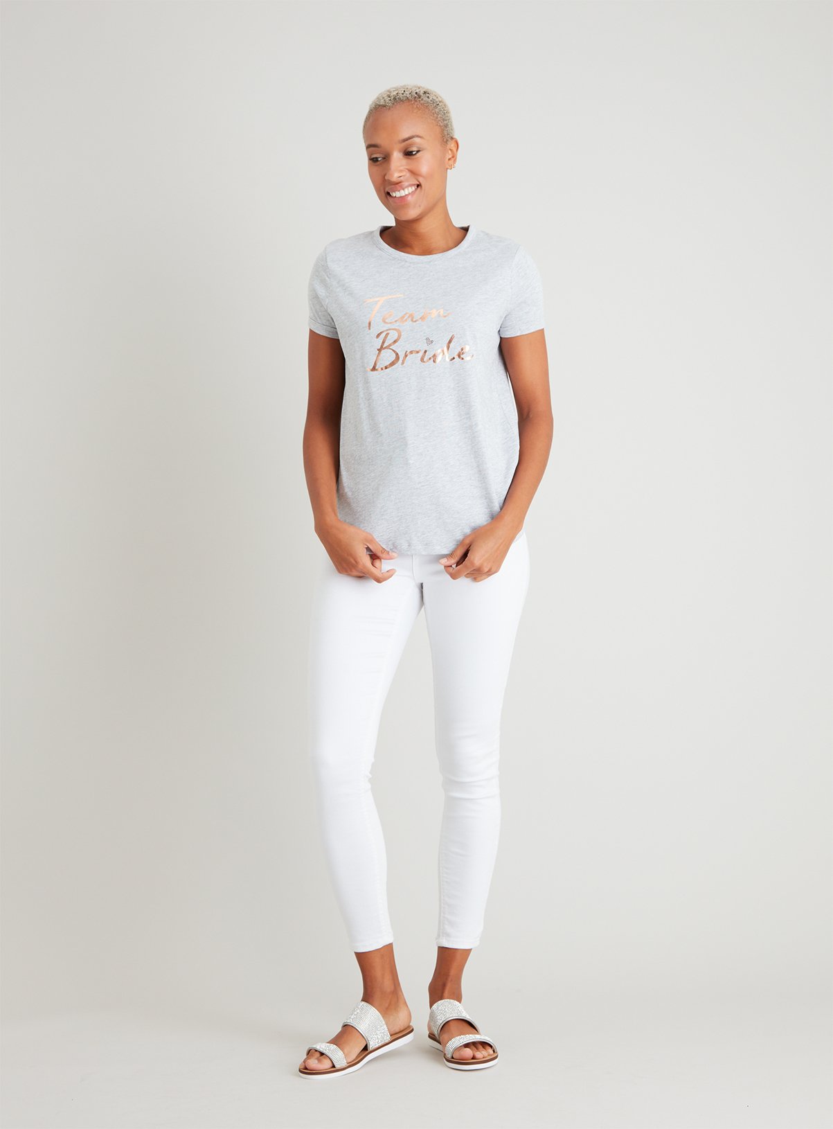 Grey 'Team Bride' Slogan T-Shirt Review