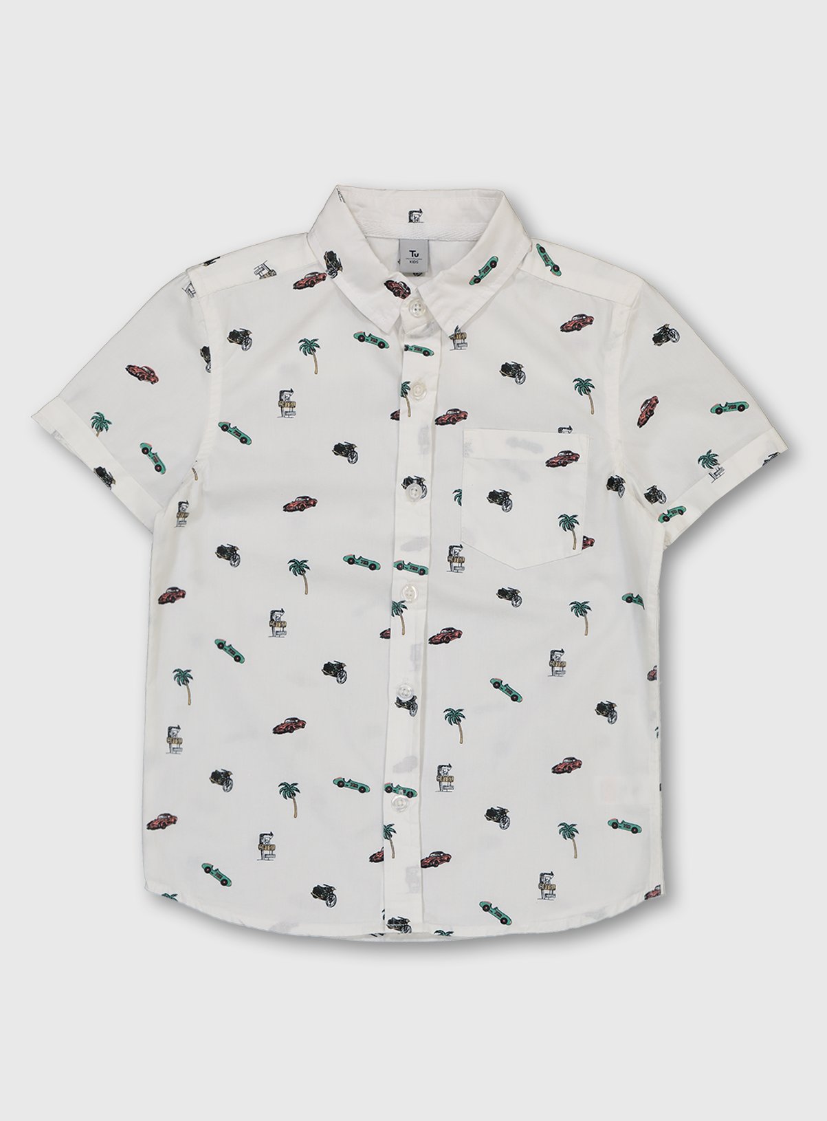 White Ocean Drive Print Shirt Review