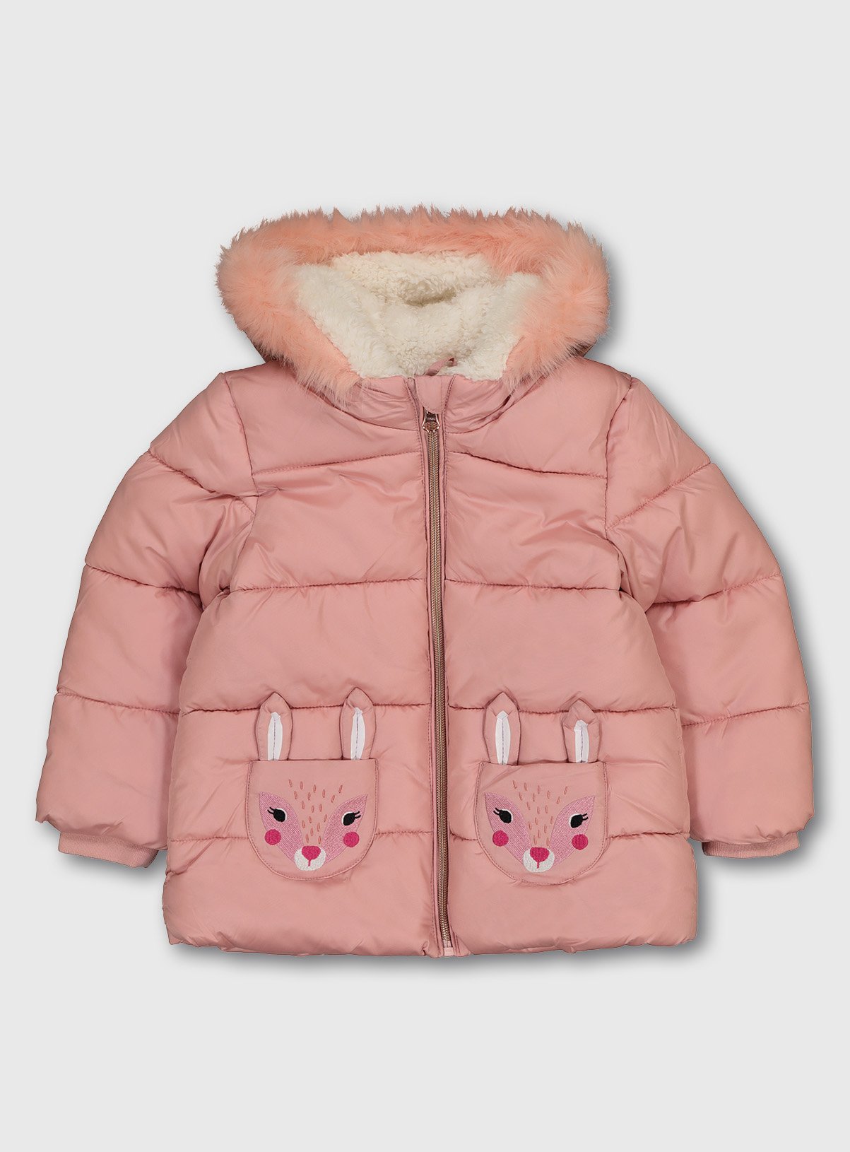 Pink Bunny Fleece Lined Padded Coat Review