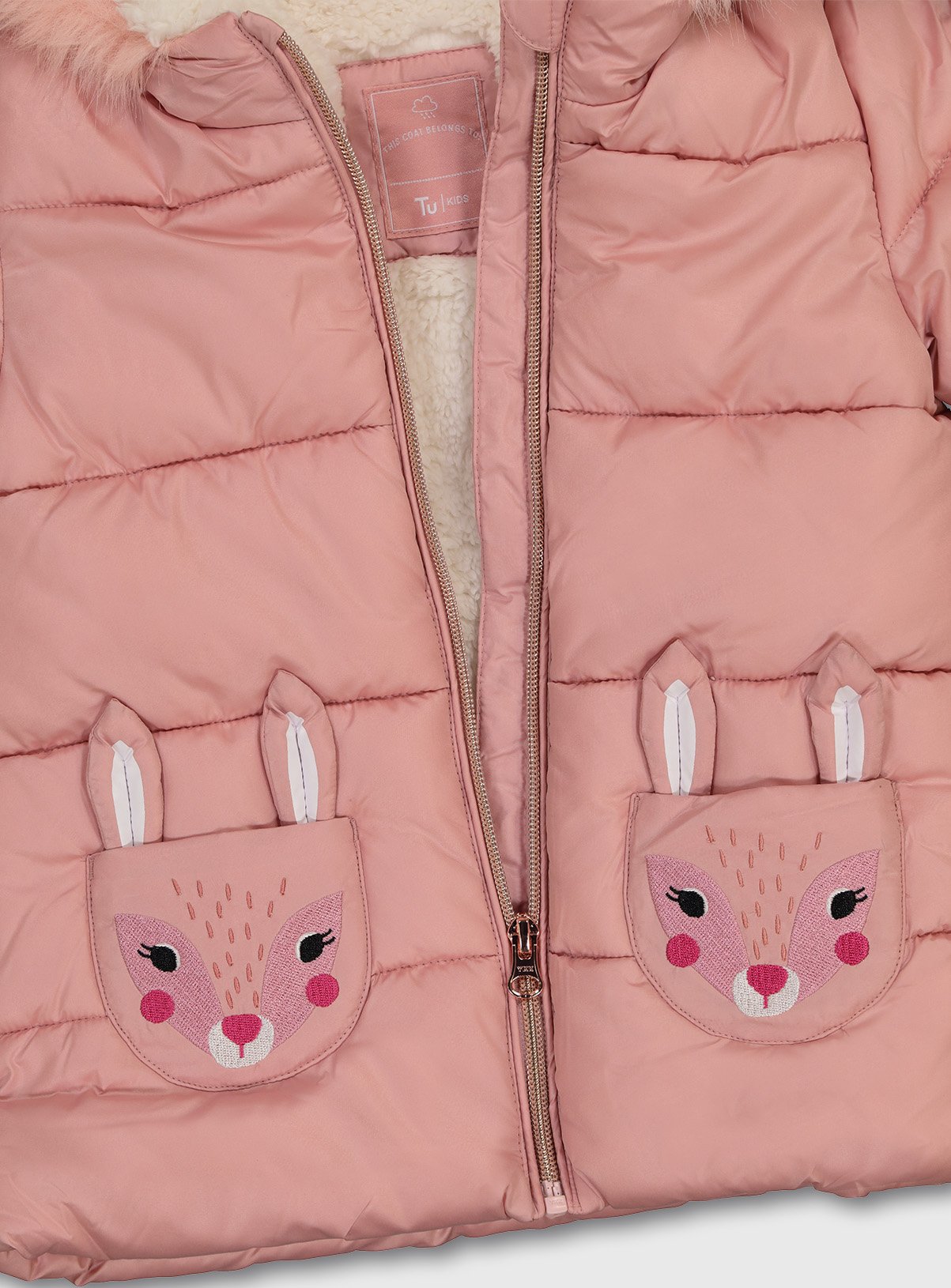 Pink Bunny Fleece Lined Padded Coat Review