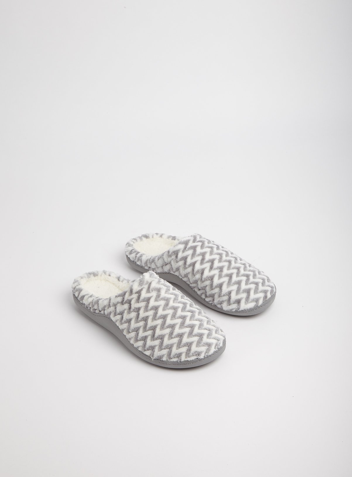 Grey Zigzag Mule Slippers Reviews - Updated June 2024