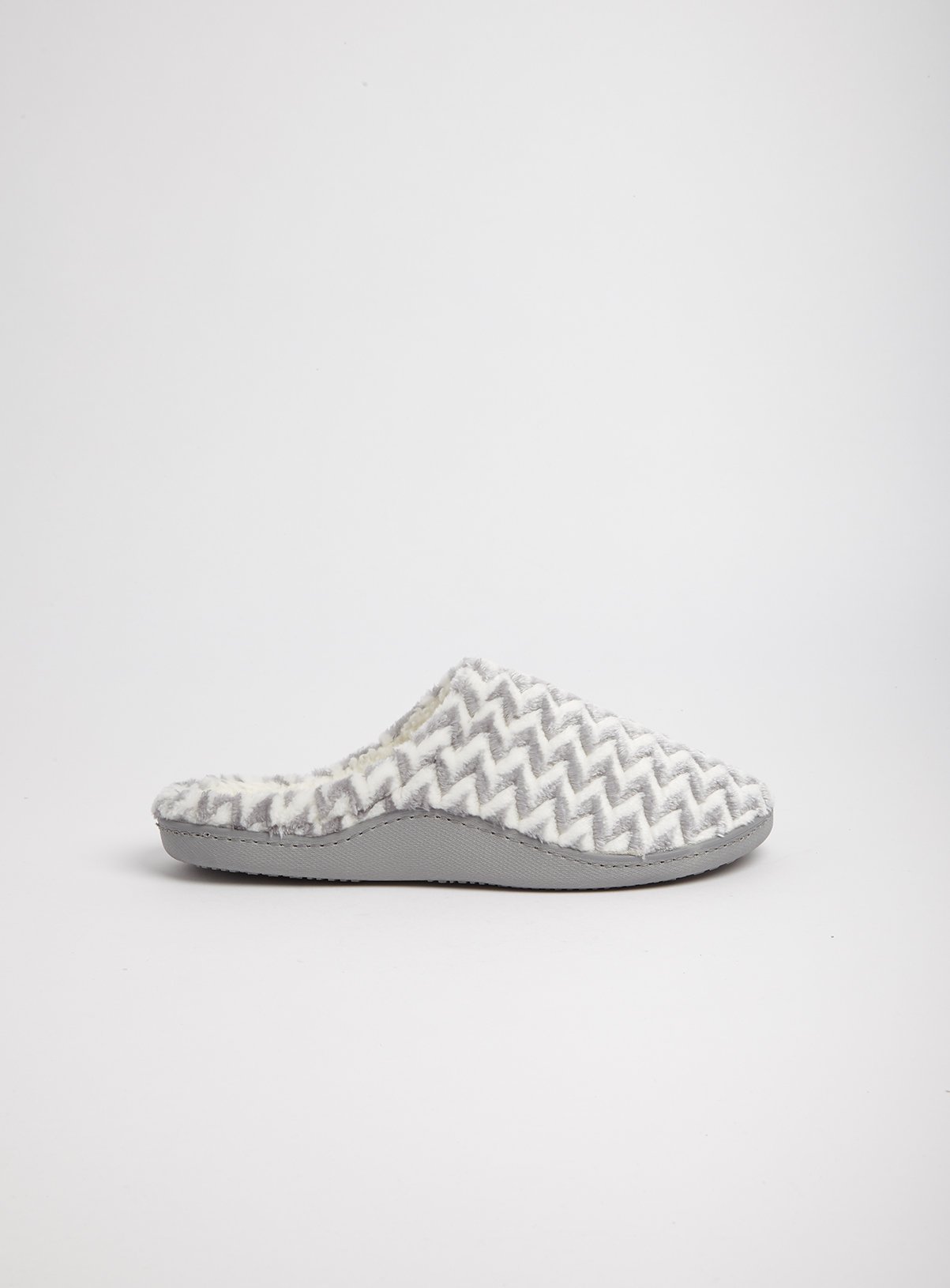 Grey Zigzag Mule Slippers Review