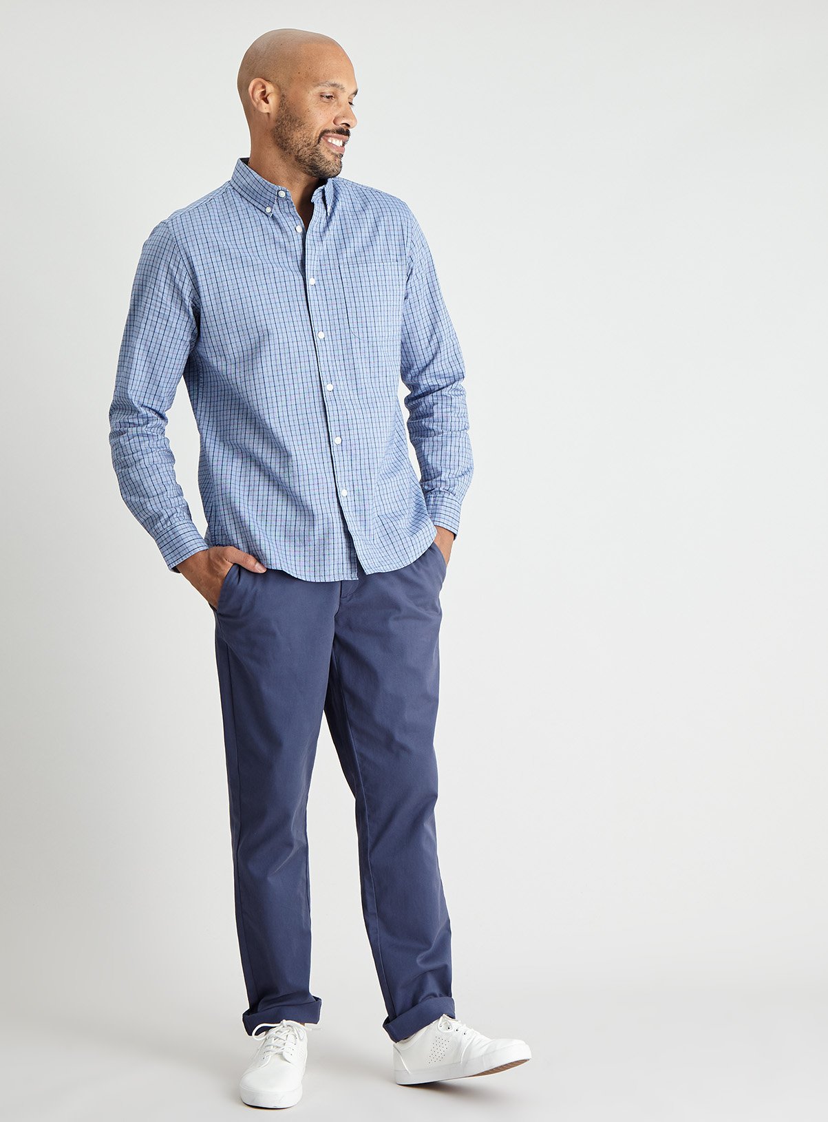 Blue Check Regular Fit Long Sleeve Oxford Shirt Review