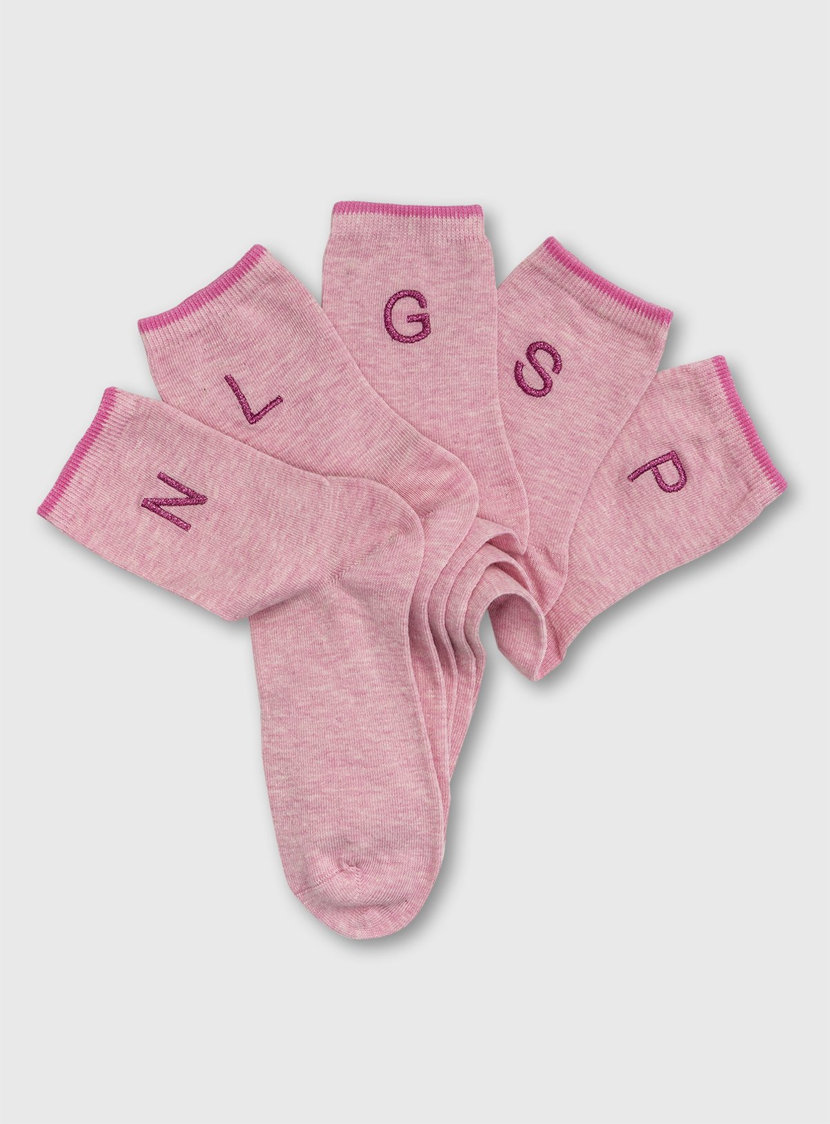 Pink Alphabet Ankle Sock Review